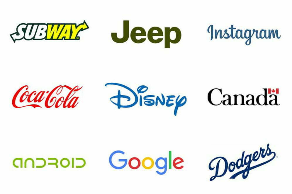 Logo types. Текстовые логотипы. Текстовый логотип. Текстовые логотипы компаний. Популярные текстовые логотипы.